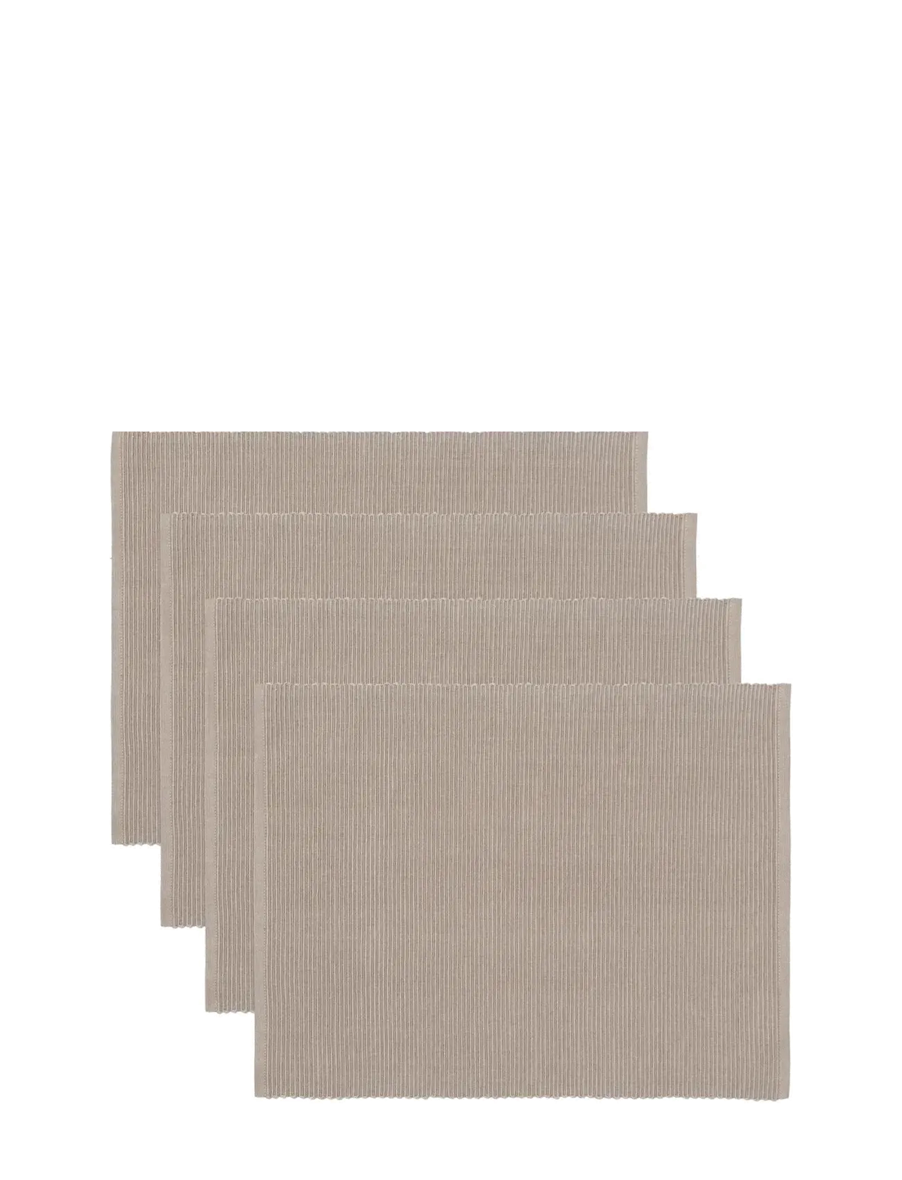 LINUM Uni Place Mat Rib 4-Pack Beige - One Size - Unisex