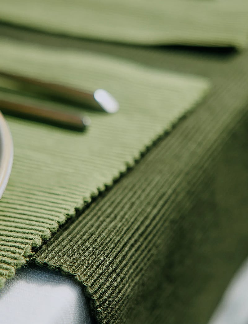 LINUM - UNI PLACE MAT RIB 4-PACK - bordstabletter - mole brown - 3