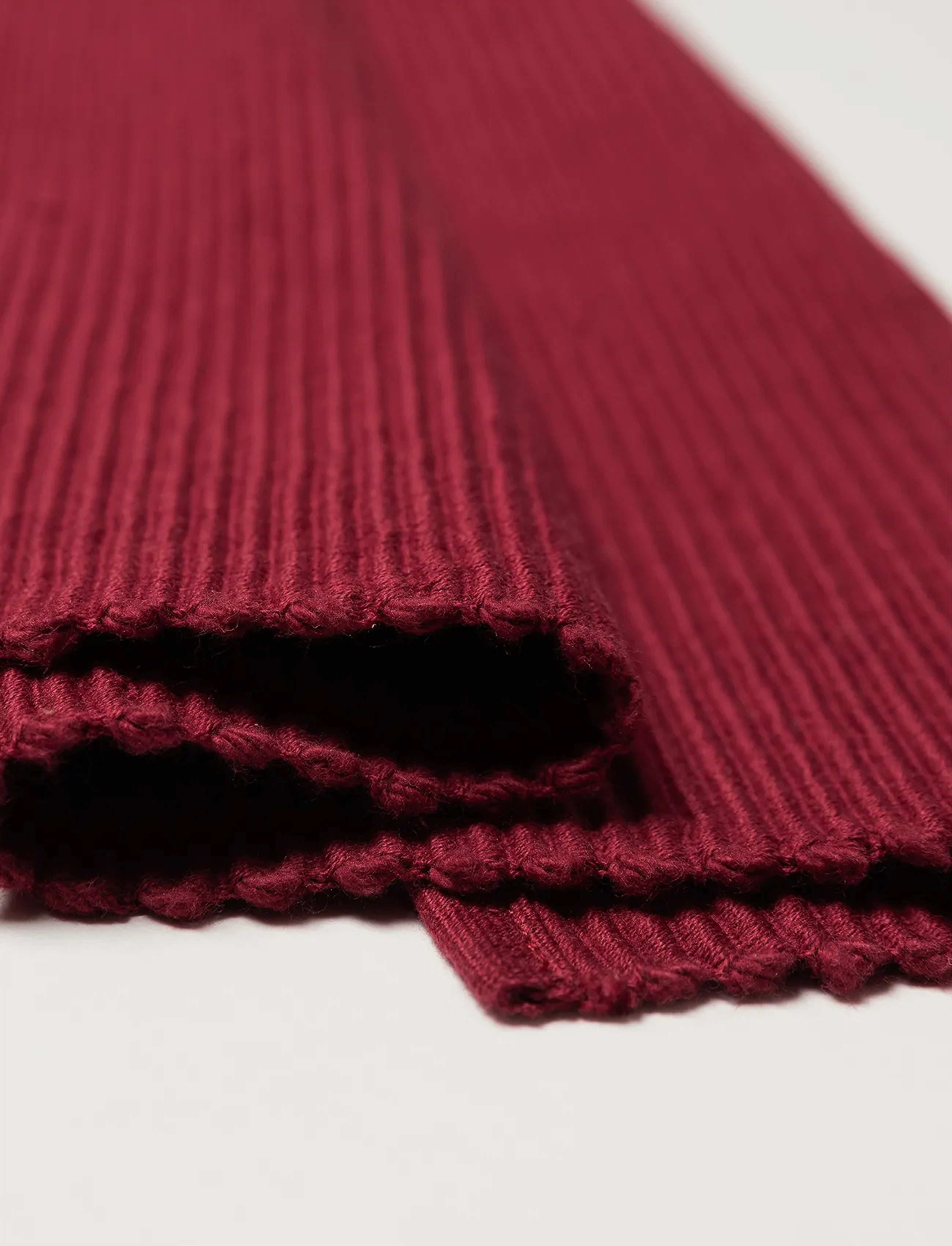 LINUM Uni Place Mat Rib 4-Pack, One Size, Kitchen Textiles, Rot - Placemats, Homeware
