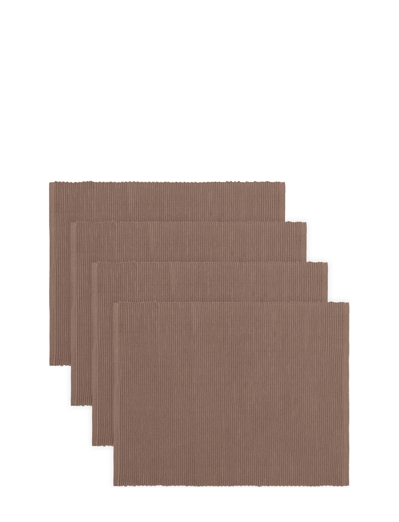 LINUM UNI PLACE MAT RIB 4-PACK - Tekstiler - DARK MOLE BROWN / brown