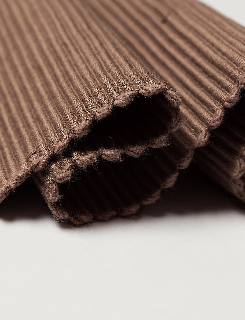 LINUM - UNI PLACE MAT RIB 4-PACK - platzdeckchen - dark mole brown - 0