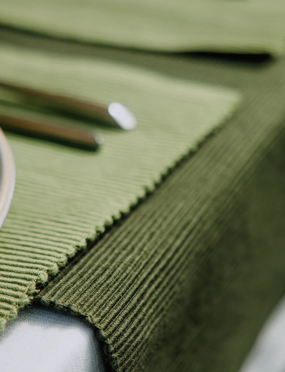 LINUM - UNI PLACE MAT RIB 4-PACK - placemats - dark grey turquoise - 3