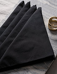 LINUM - ROBERT NAPKIN 4-PACK - linen- & cotton napkins - black - 1