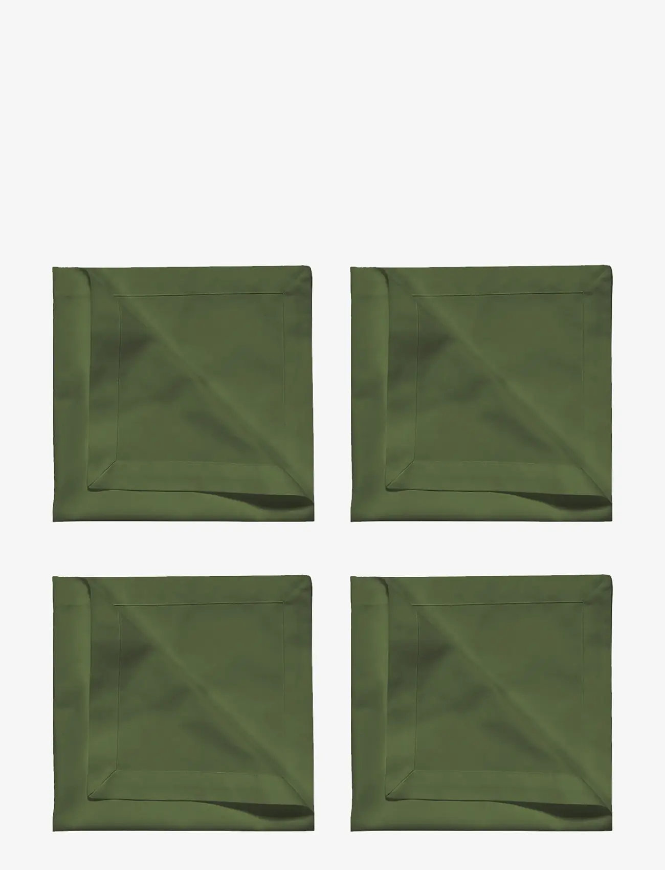 LINUM - ROBERT Napkin - linen- & cotton napkins - dark olive green - 0