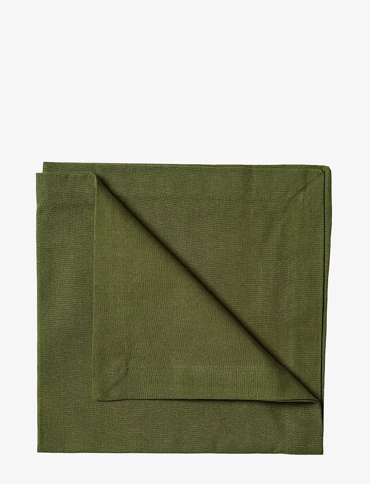 LINUM - ROBERT Napkin - linen- & cotton napkins - dark olive green - 1