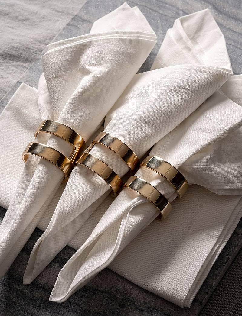 LINUM - ROBERT NAPKIN 4-PACK - stoffservietten - white - 1