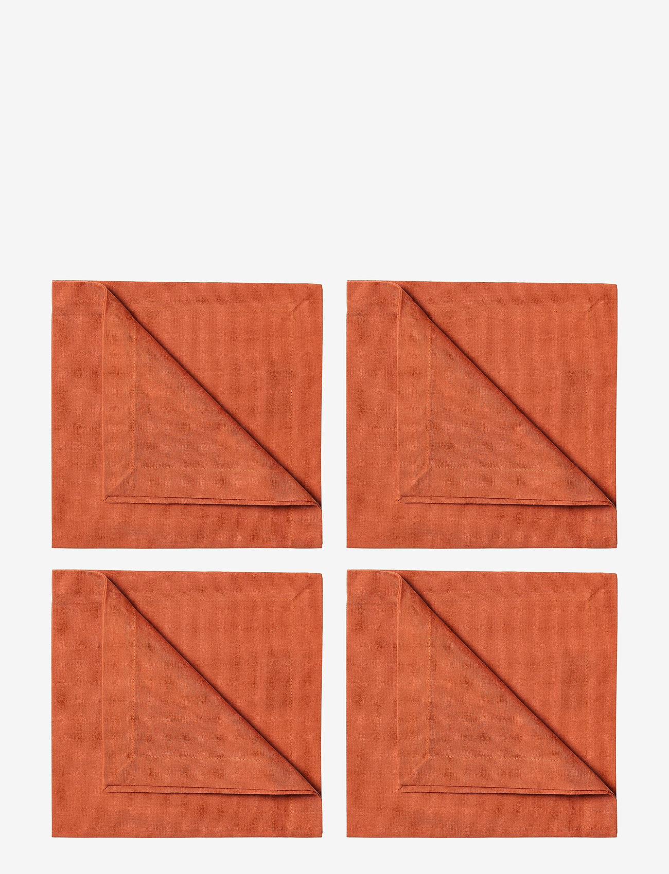 LINUM - ROBERT NAPKIN 4-PACK - stofservietter - rusty orange - 1