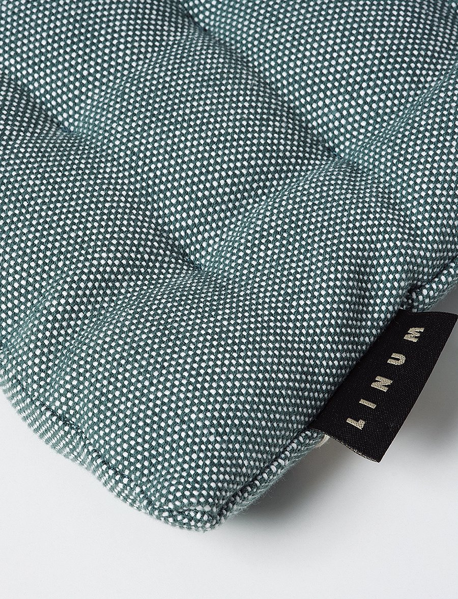 LINUM - PEPPER SEAT CUSHION - dark grey turquoise - 0