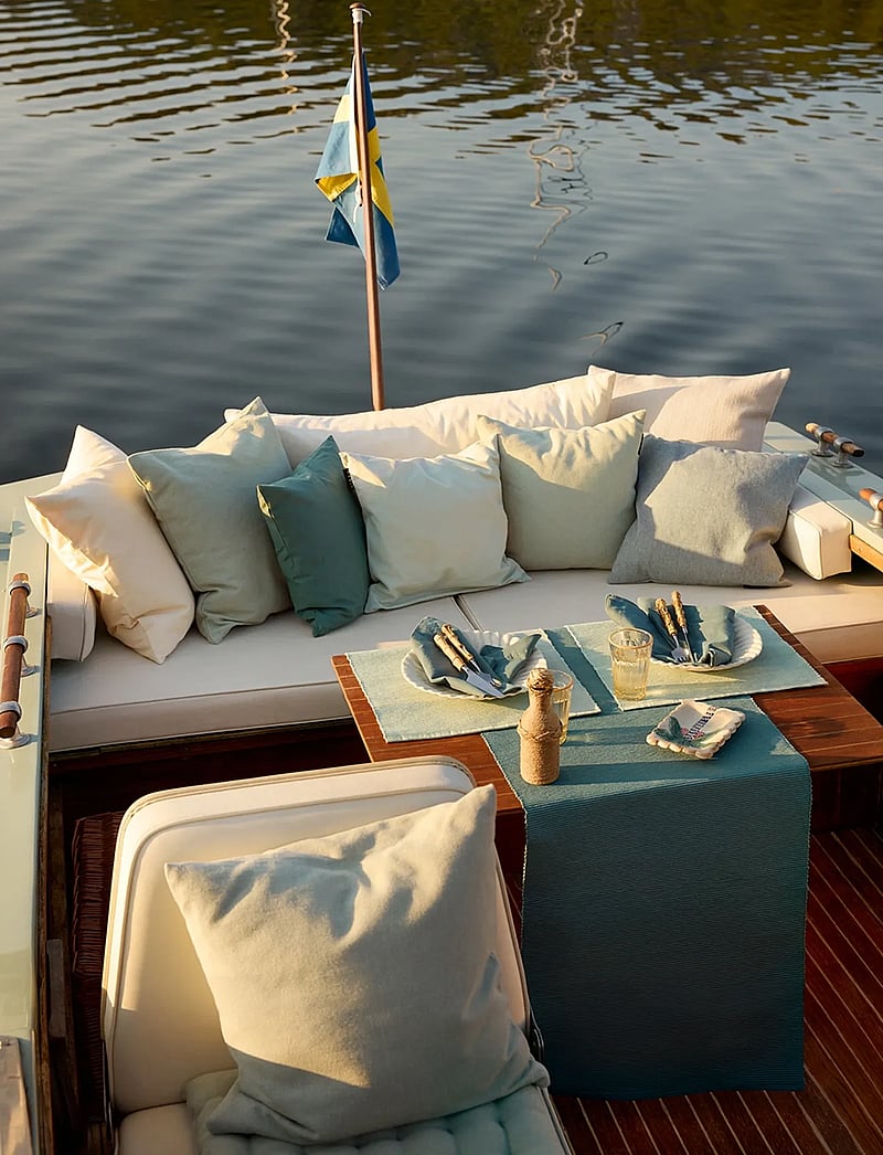 LINUM - ANNABELL CUSHION COVER - køb efter pris - grey tempest blue - 2