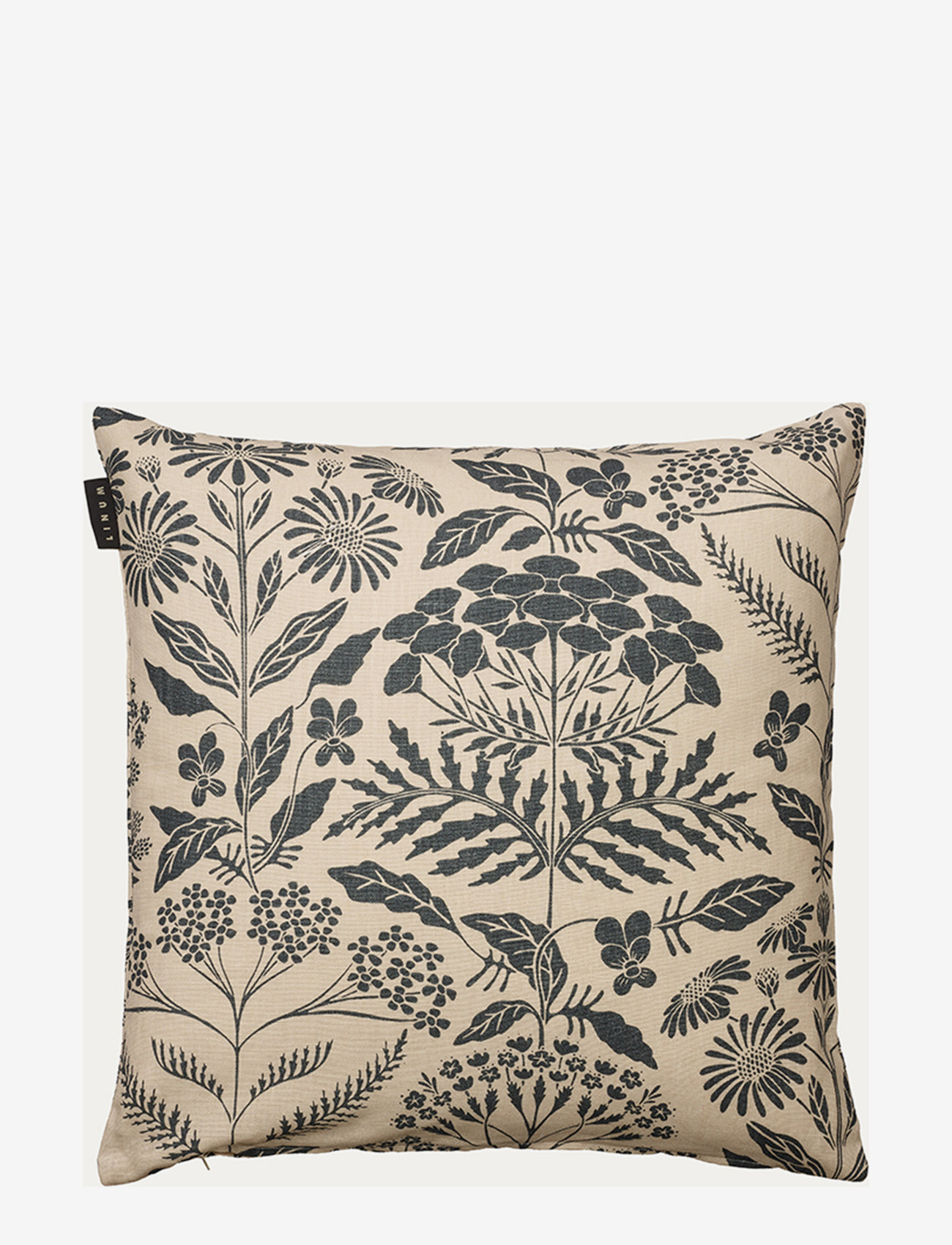 LINUM - MIDSUMMER CUSHION COVER - kussenhoezen - dark charcoal grey - 0