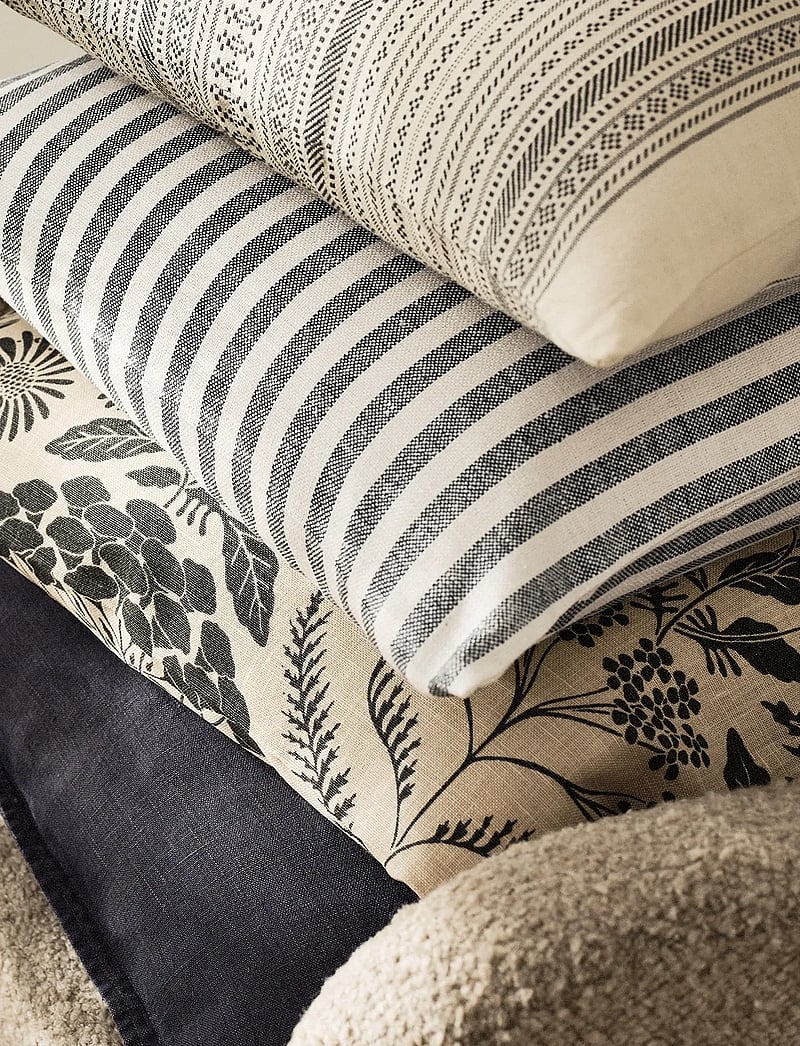 LINUM - PIRLO CUSHION COVER 50X50 CM - nach preis einkaufen - dark charcoal grey - 1