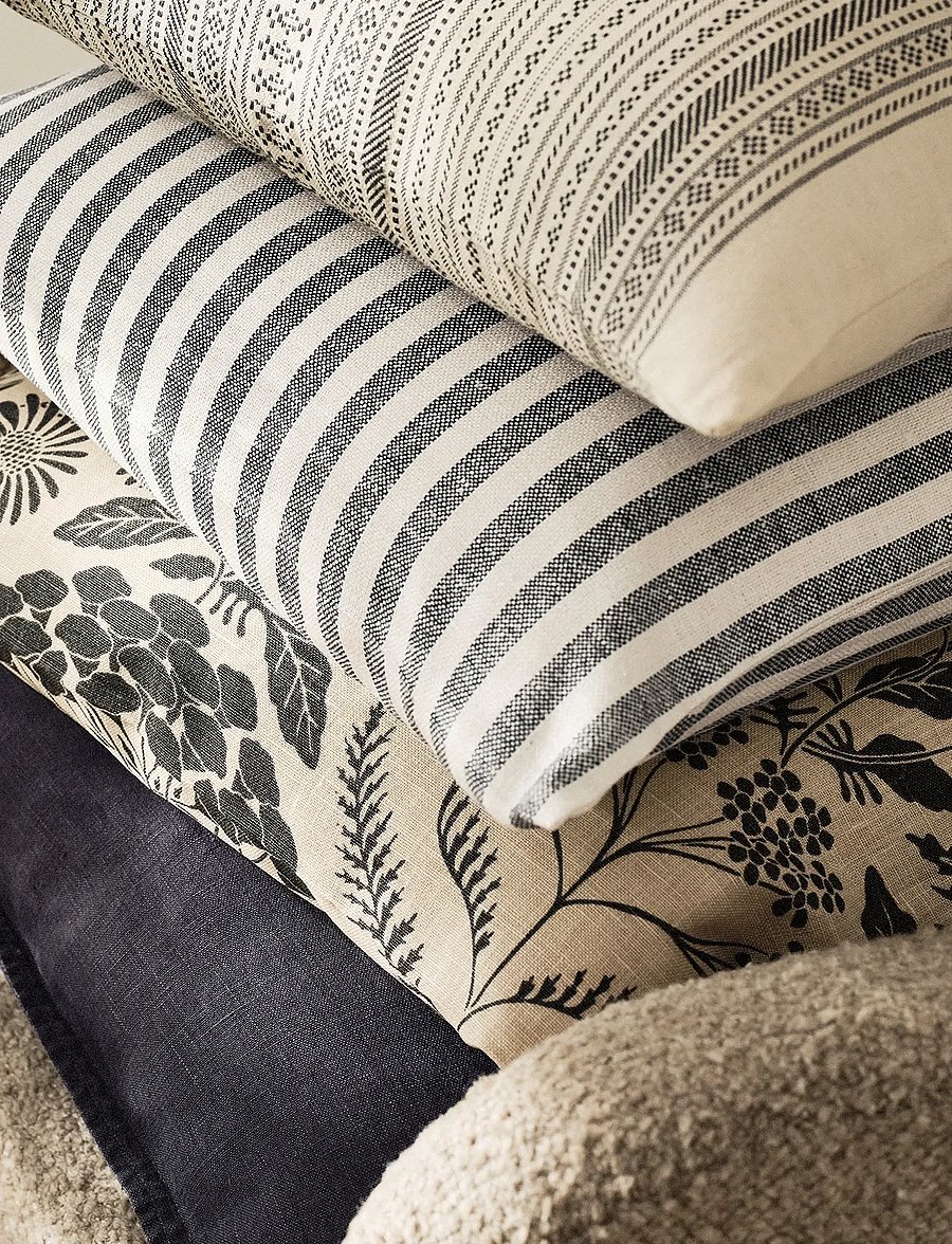 LINUM - PIRLO CUSHION COVER 50X50 CM - kissenbezüge - dark charcoal grey - 1