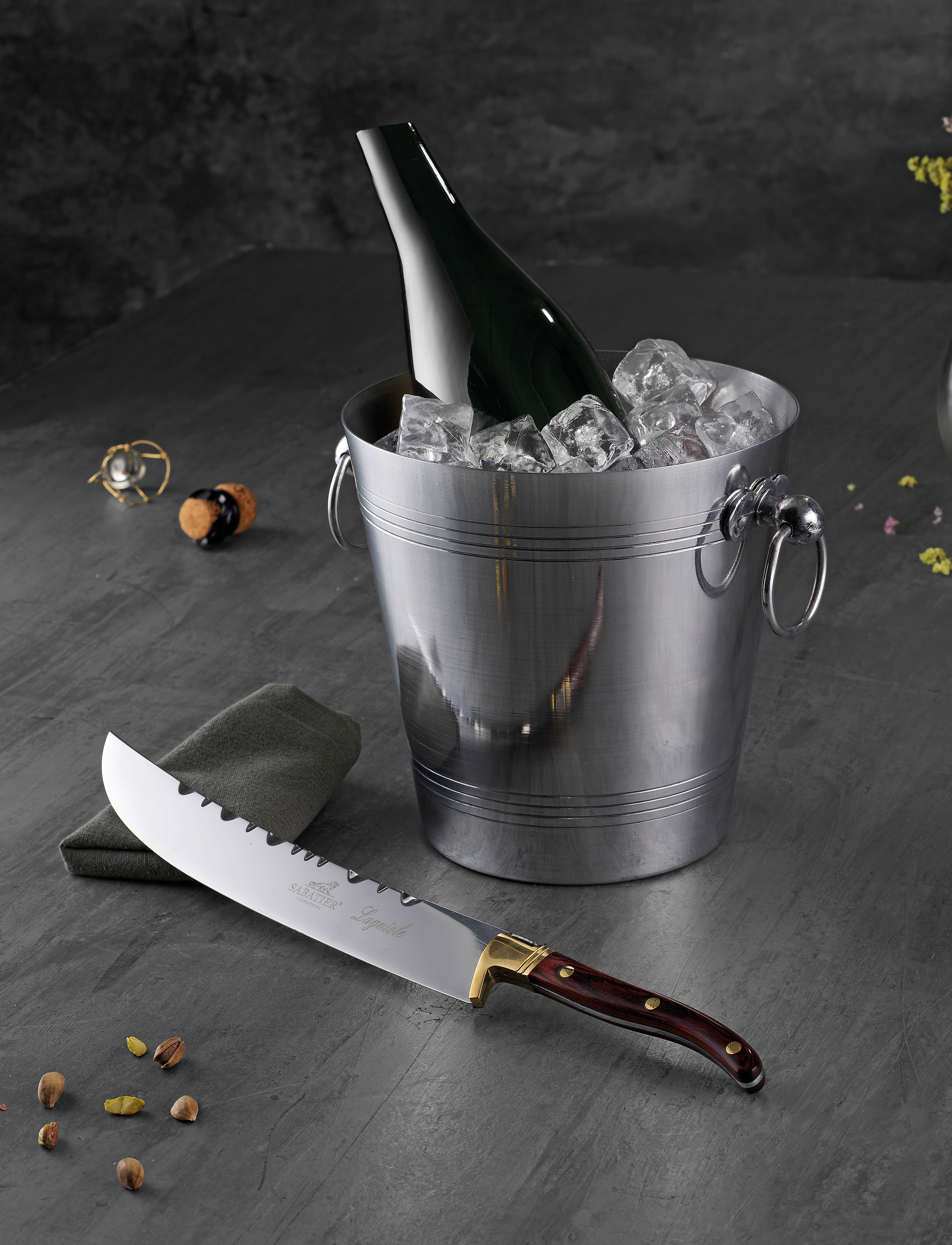 Lion Sabatier - Champagne saber Laguiole 27cm - messer - steel/wood - 3