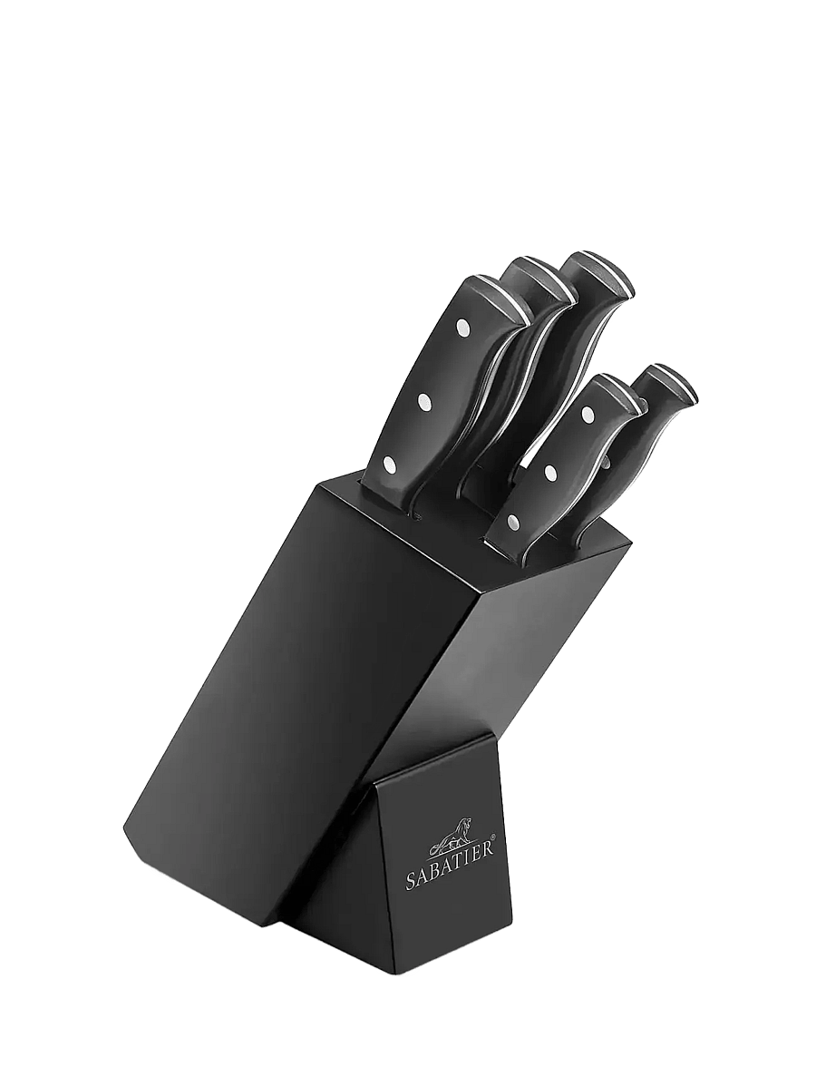 Lion Sabatier - Knife block incl. knives Mon Bloc 6-pack - messersets - black - 2