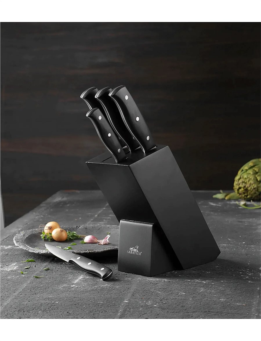 Lion Sabatier - Knife block incl. knives Mon Bloc 6-pack - messersets - black - 0