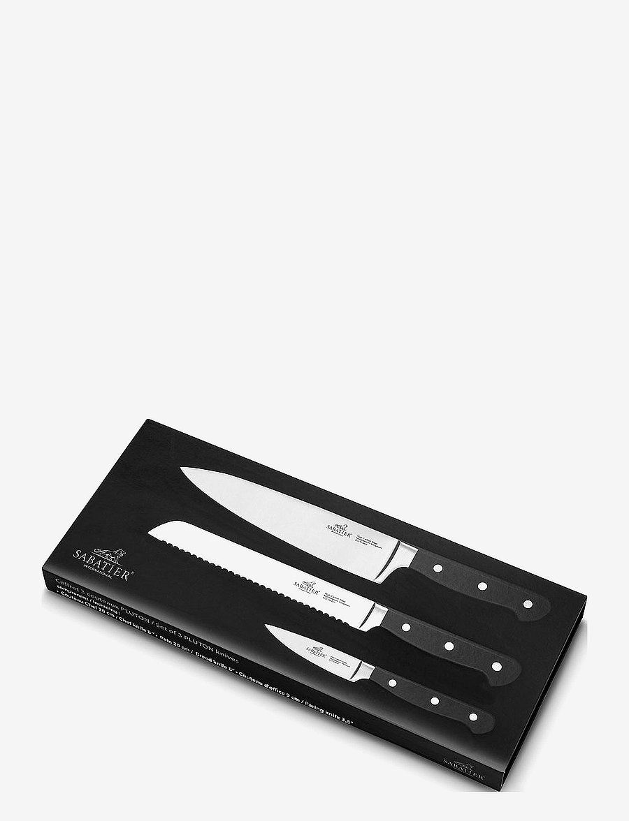 Lion Sabatier - Knife set Pluton 3-pack - messersets - steel/black - 2