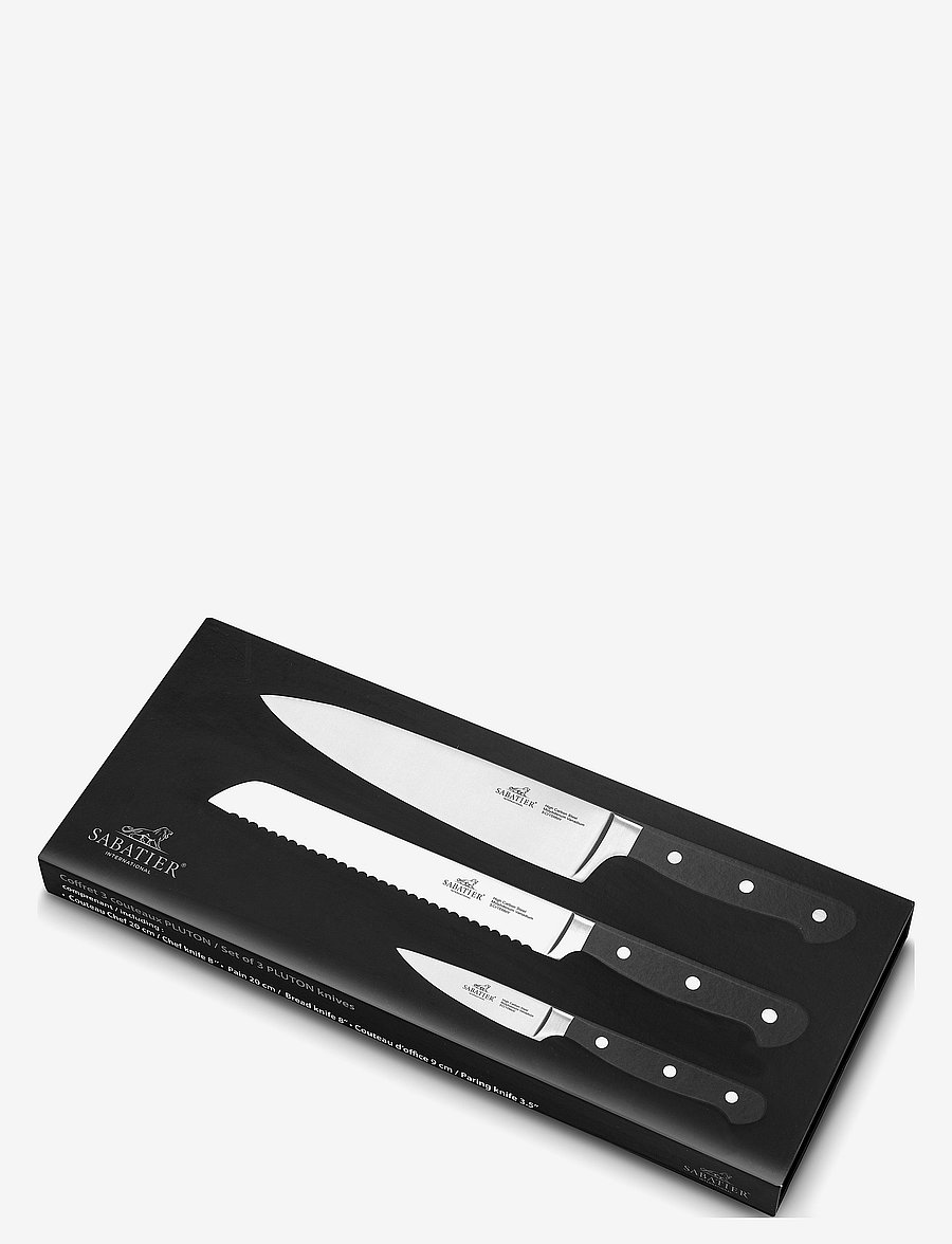 Lion Sabatier - Knife set Pluton 3-pack - messersets - steel/black - 3