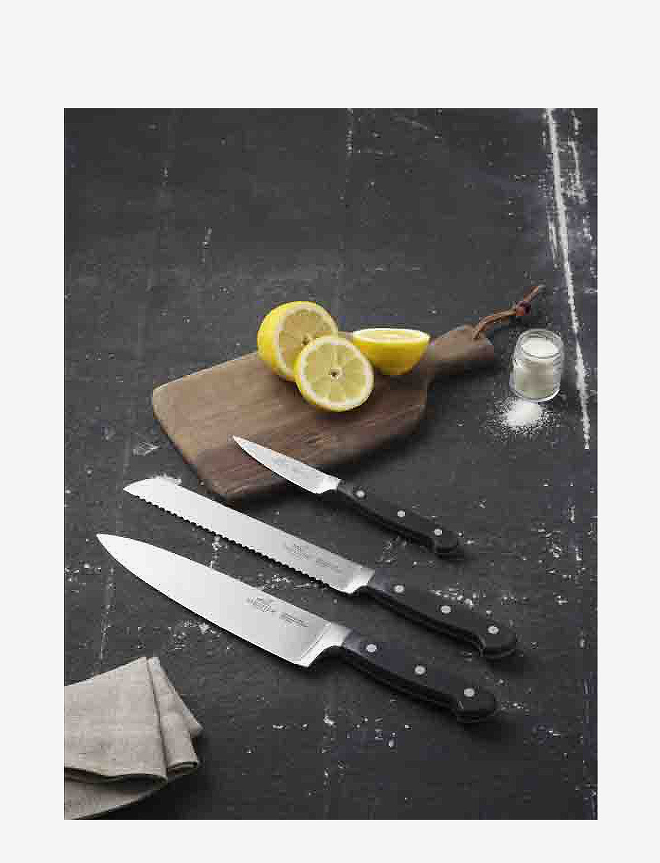 Lion Sabatier - Knife set Pluton 3-pack - messensets - steel/black - 3
