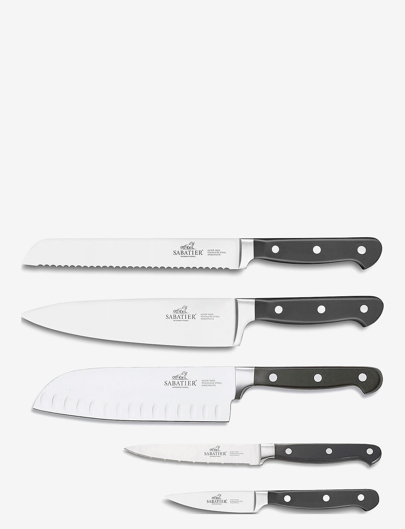Lion Sabatier - Knife set Pluton 5-pack - osta hinna alusel - steel/black - 0