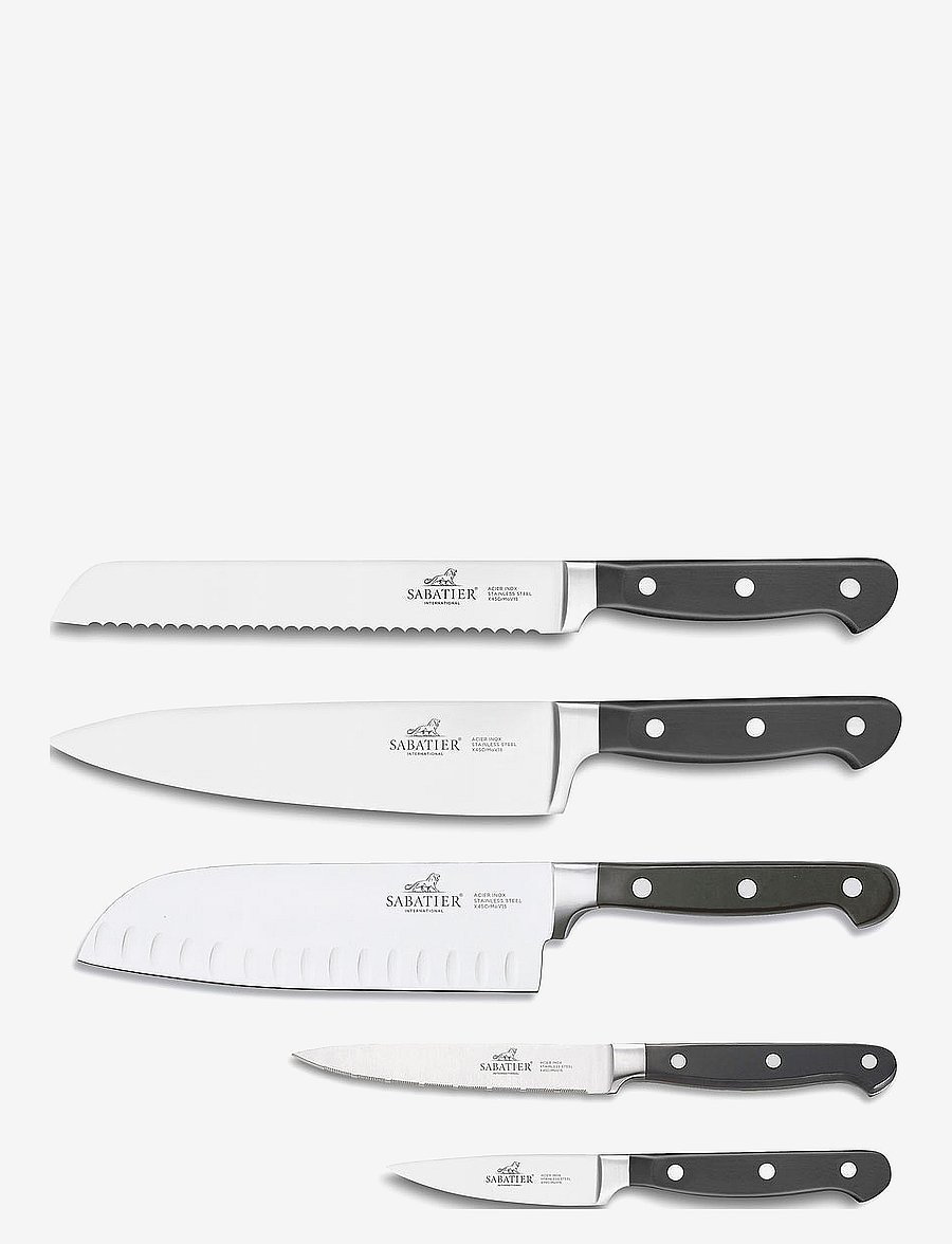 Lion Sabatier - Knife set Pluton 5-pack - nažu komplekti - steel/black - 1