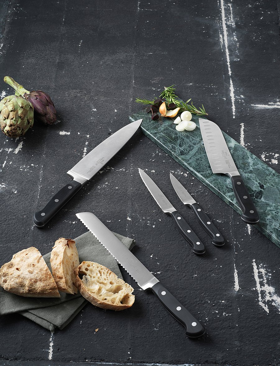 Lion Sabatier - Knife set Pluton 5-pack - nažu komplekti - steel/black - 4
