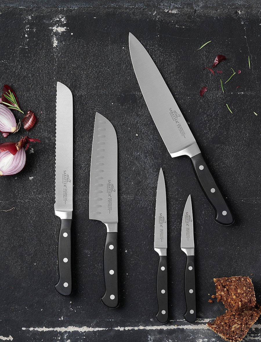 Lion Sabatier - Knife set Pluton 5-pack - nažu komplekti - steel/black - 5