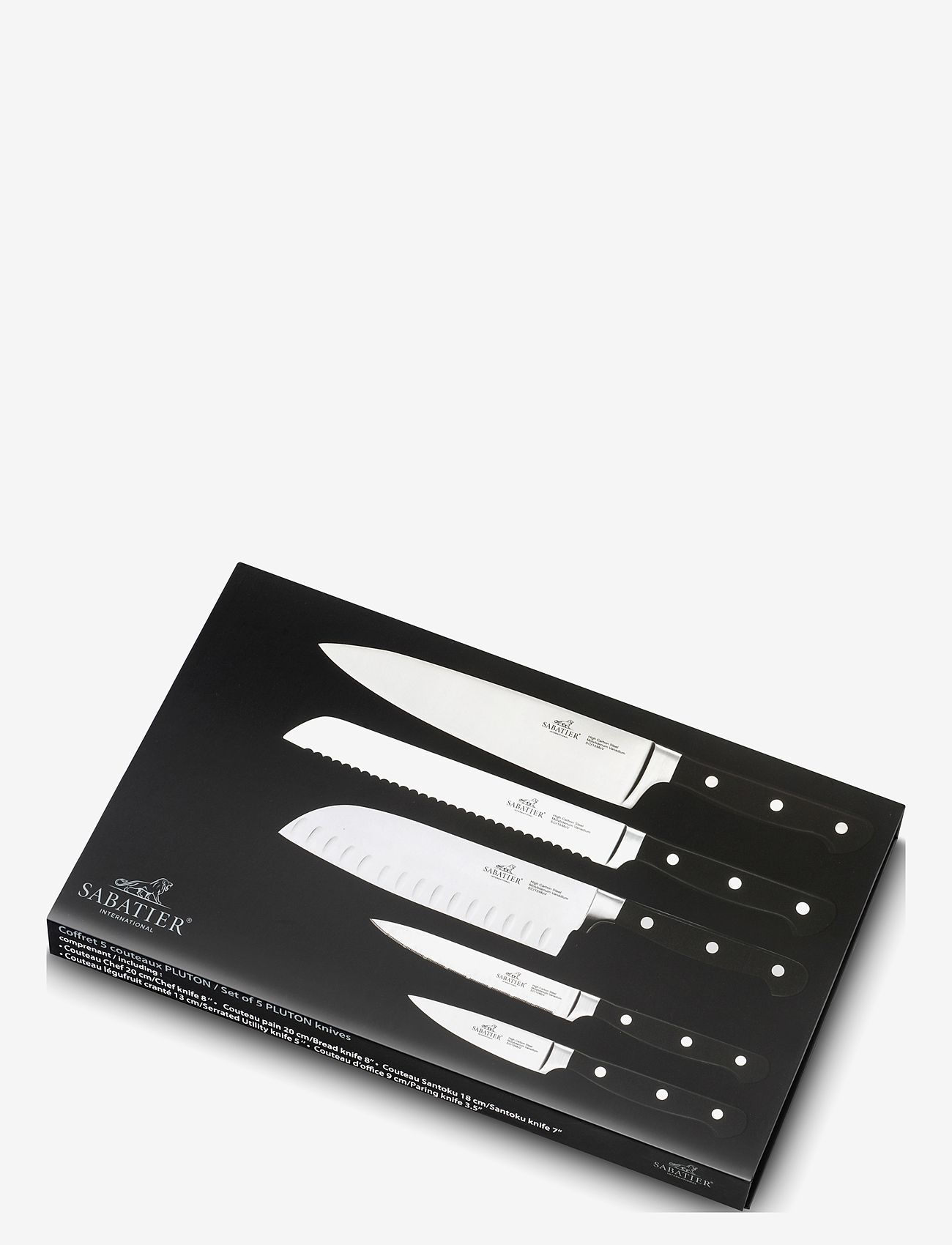 Lion Sabatier - Knife set Pluton 5-pack - osta hinna alusel - steel/black - 2