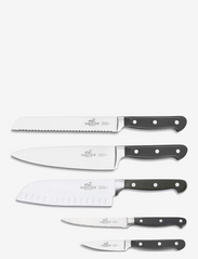 Knife set Pluton 5-pack - STEEL/BLACK