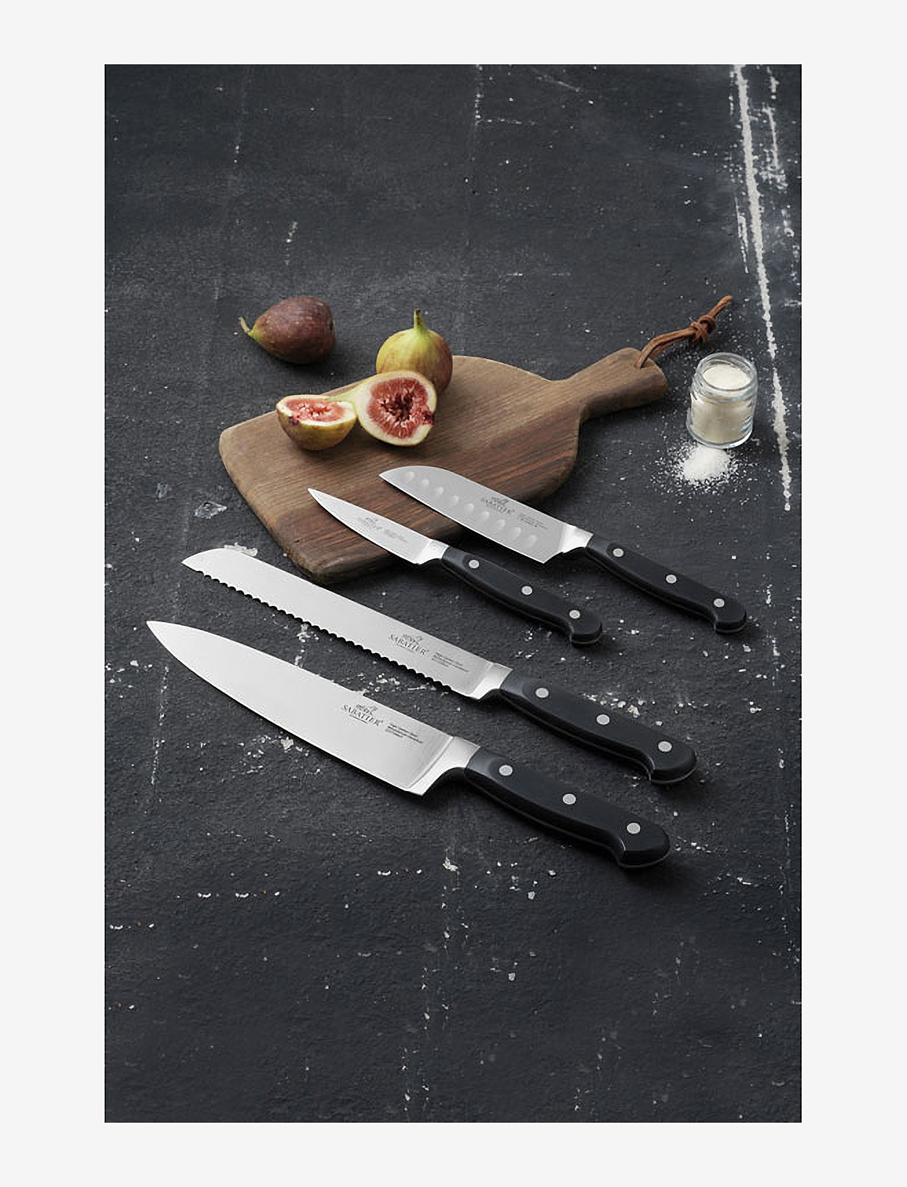 Lion Sabatier - Knife set Pluton 4-pack - noakomplektid - steel/black - 2