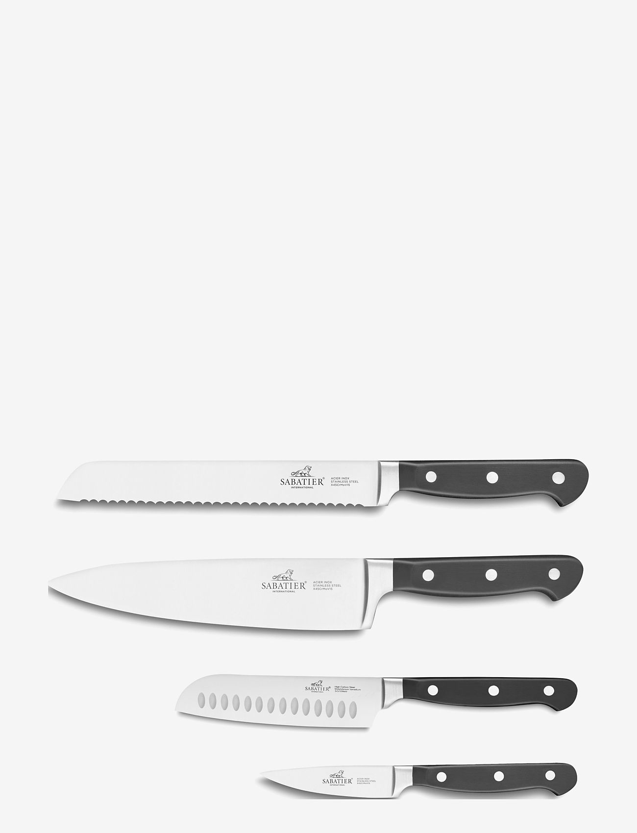 Lion Sabatier - Knife set Pluton 4-pack - messersets - steel/black - 4