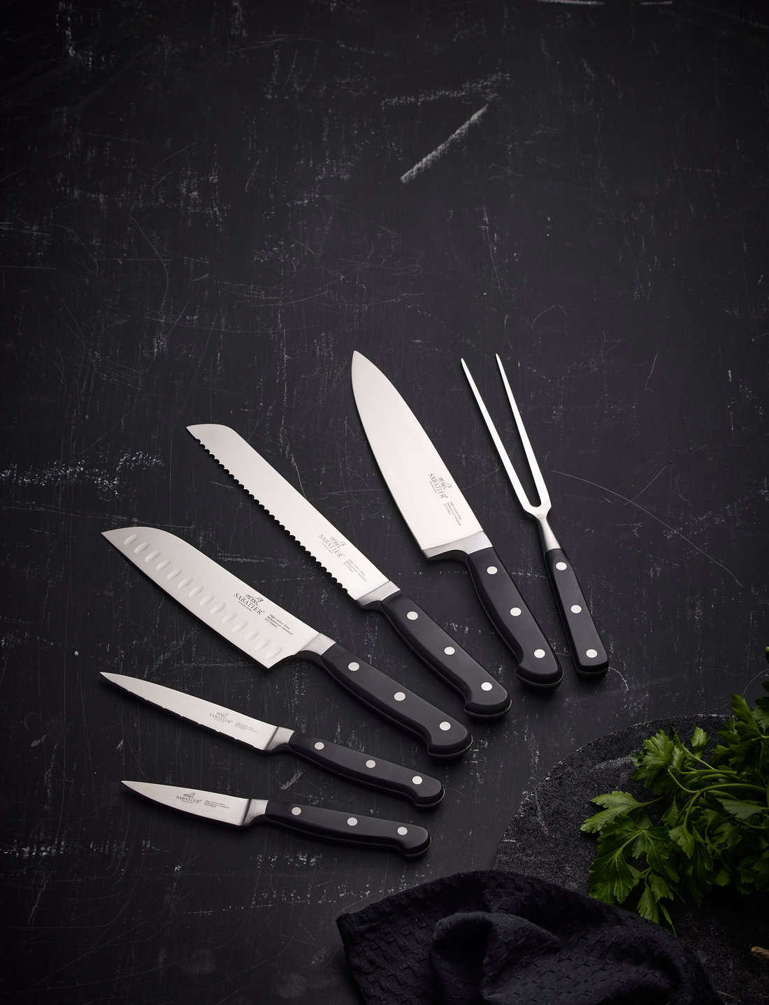 Black kitchen knives deals