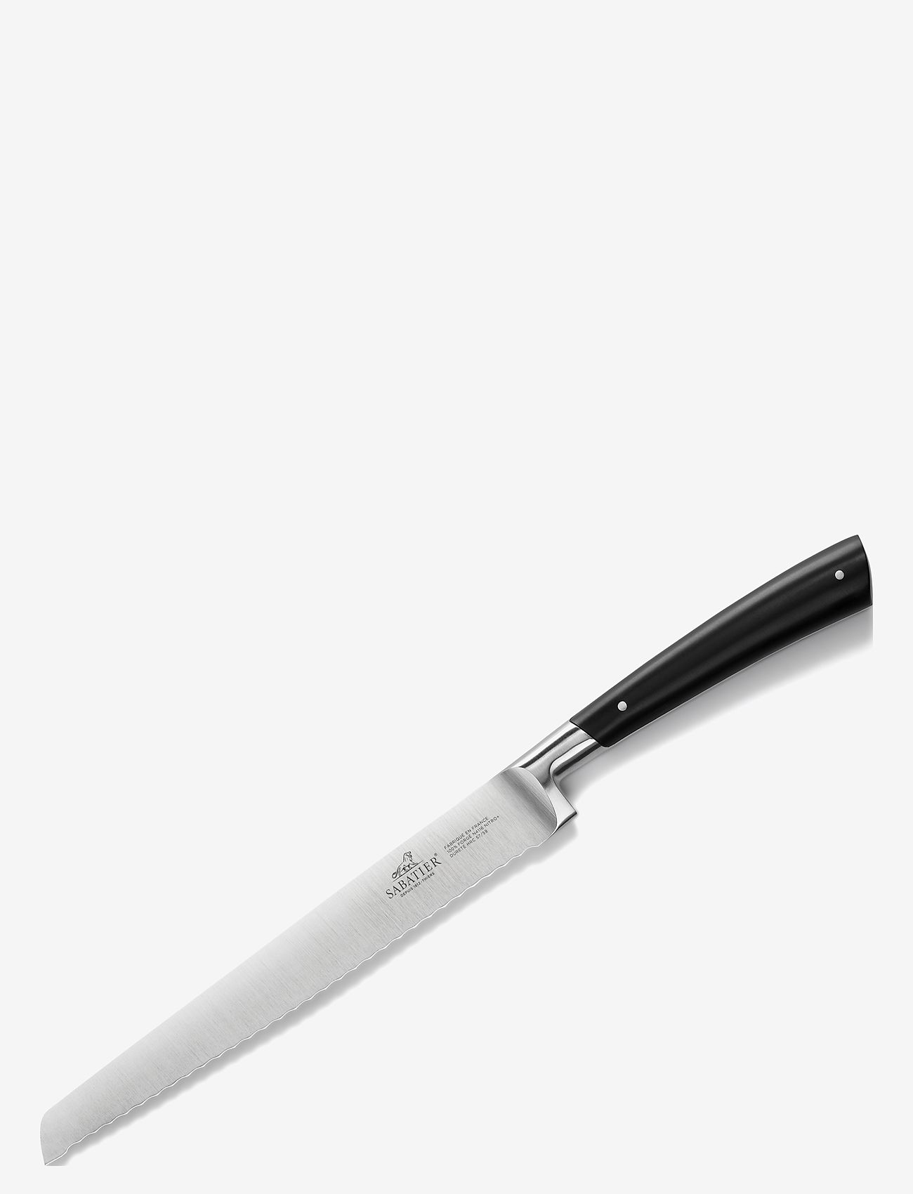 Lion Sabatier - Bread knife Edonist 20cm - leipäveitset - steel/black - 1