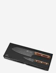 Lion Sabatier - Knife set Phenix 2-pack - knivsæt - black/wood - 0