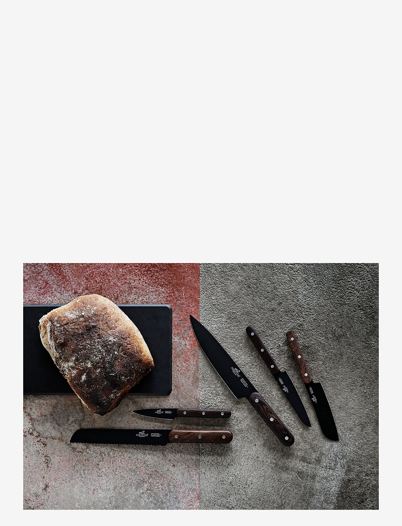 Lion Sabatier - Knife set Phenix 5-pack - knife sets - black/wood - 1