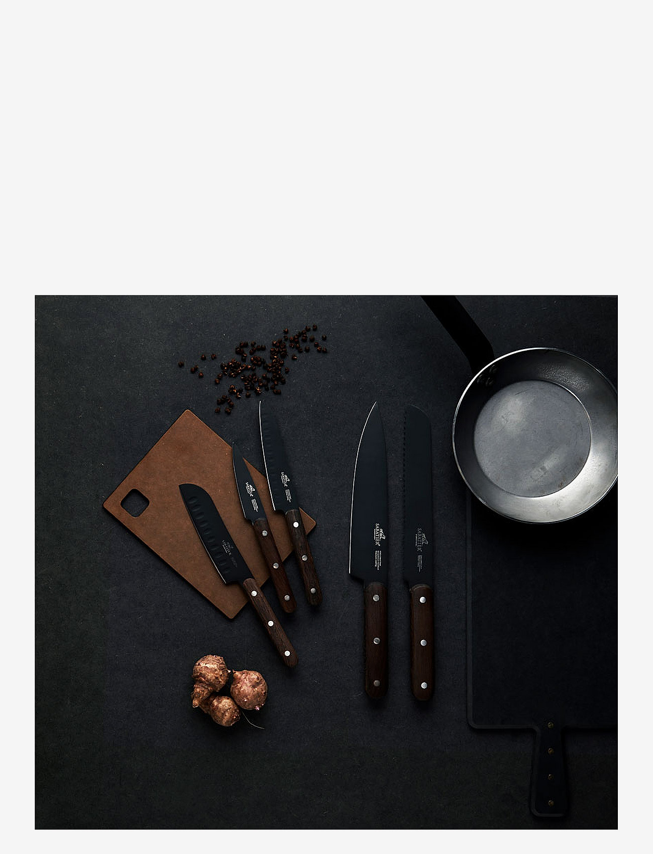 Lion Sabatier - Knife set Phenix 5-pack - knife sets - black/wood - 5