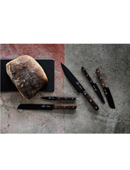 Lion Sabatier - Knife set Phenix 5-pack - knivsæt - black/wood - 7