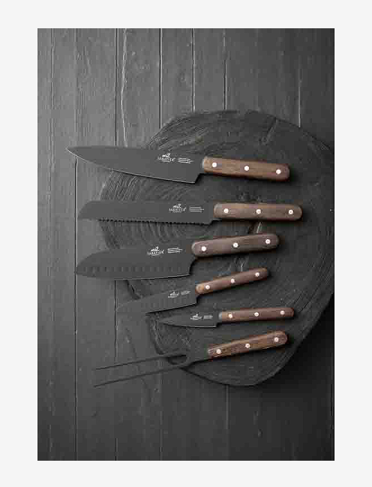Lion Sabatier - Knife set Phenix 6-pack - black/wood - 1