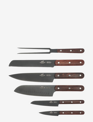 Lion Sabatier - Knife set Phenix 6-pack - messersets - black/wood - 0