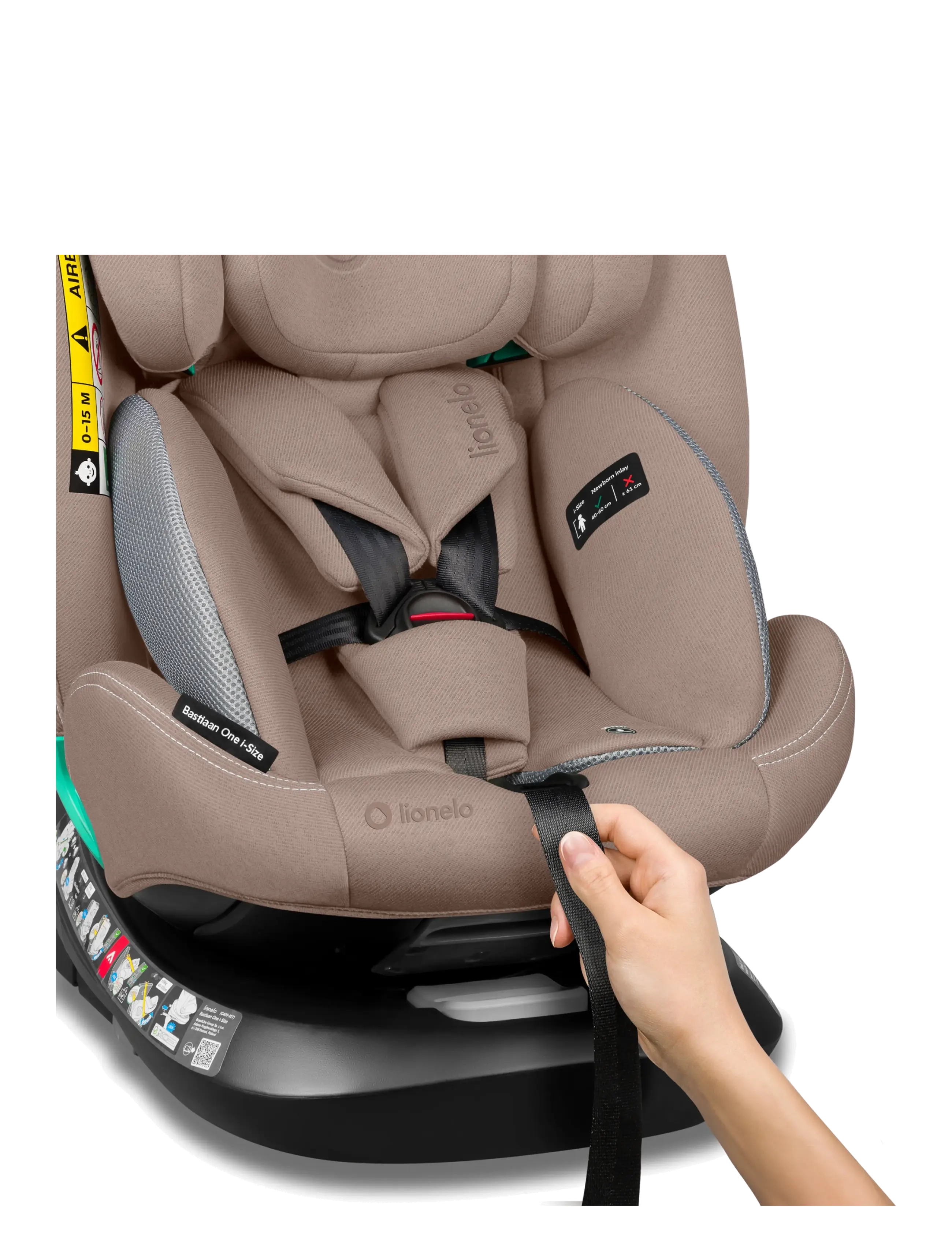 Lionelo - Bastiaan one I-SIZE - autostol - beige sand - 3