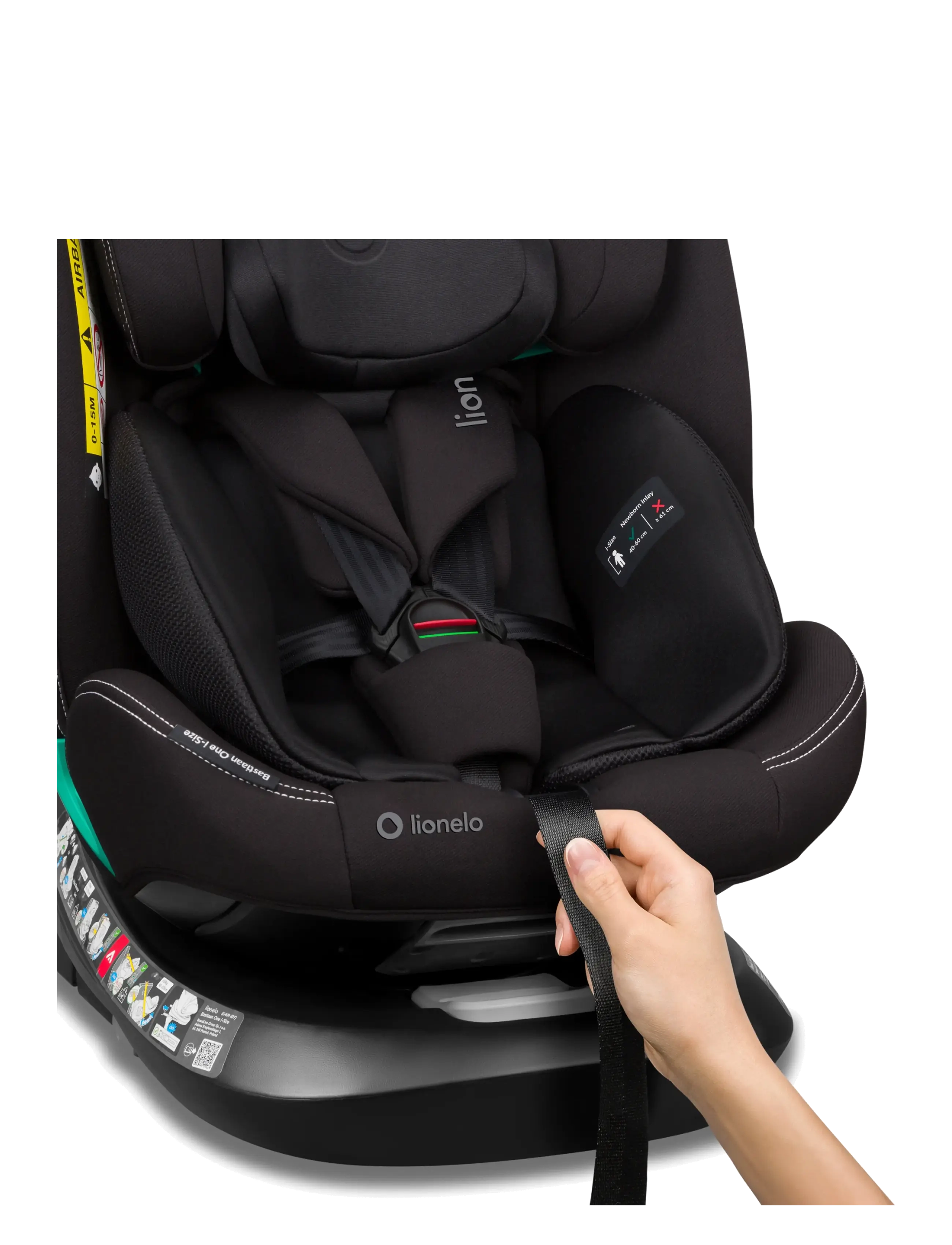 Lionelo - Bastiaan one I-SIZE - autostol - black carbon - 3
