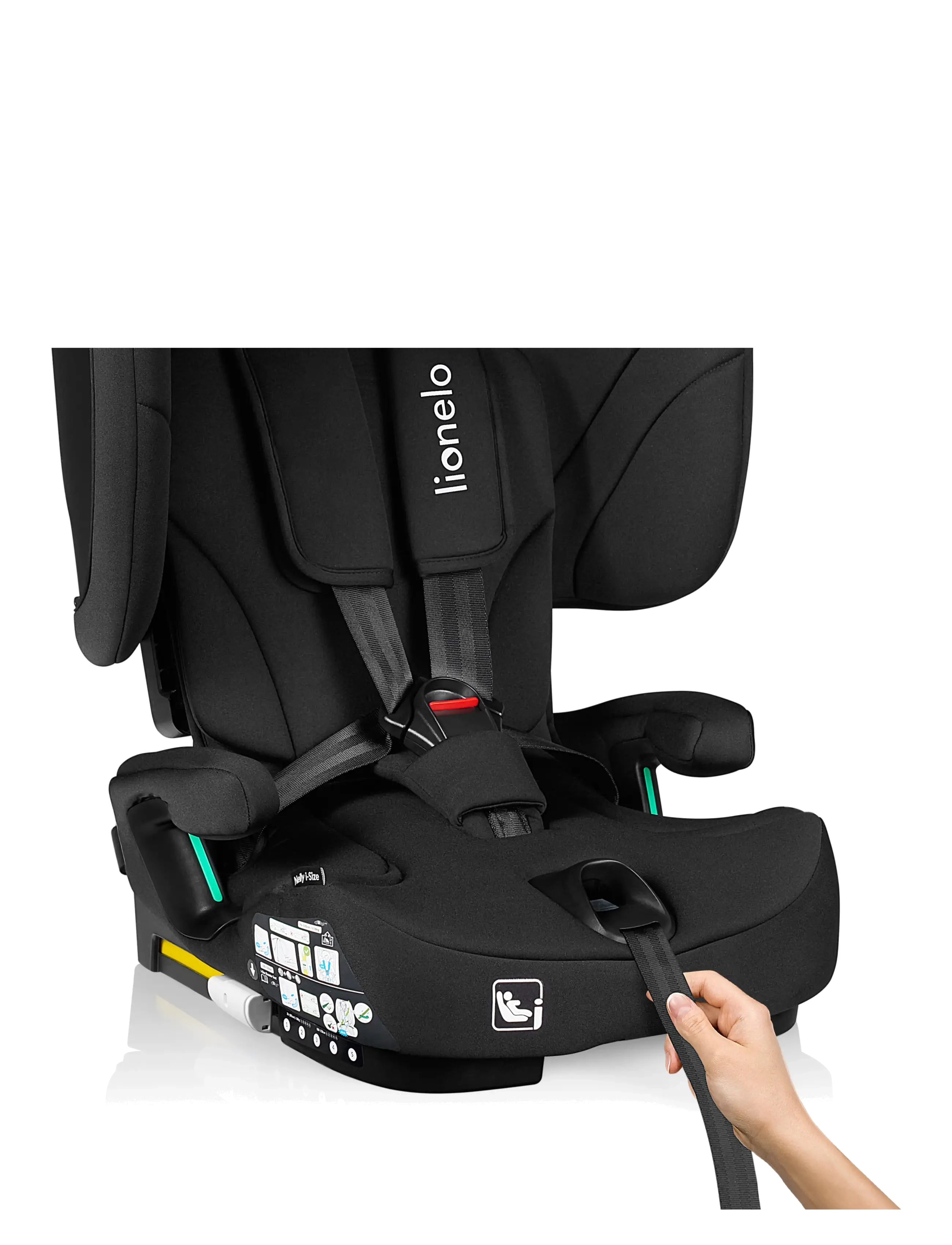 Lionelo - Nelly I-SIZE - bilbarnstol - black carbon - 4