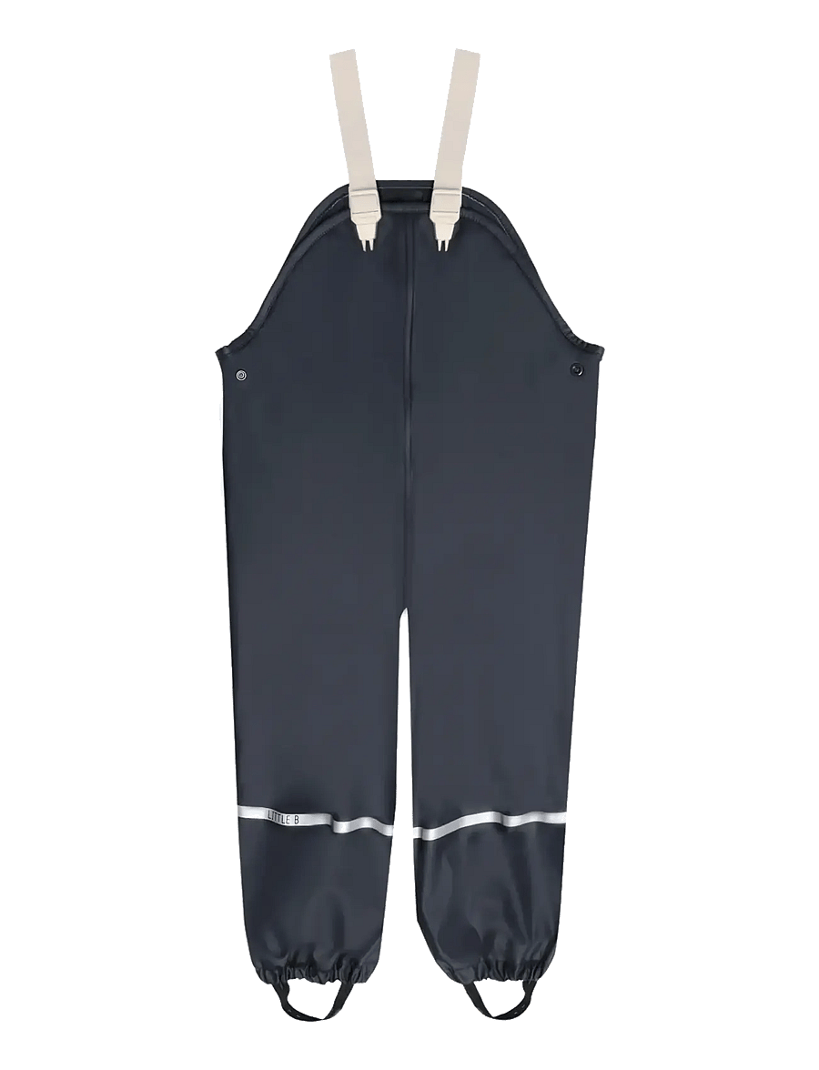 Little B - PU Set AOP w. Fleece - gefütterte regenkleidung - china blue - 2
