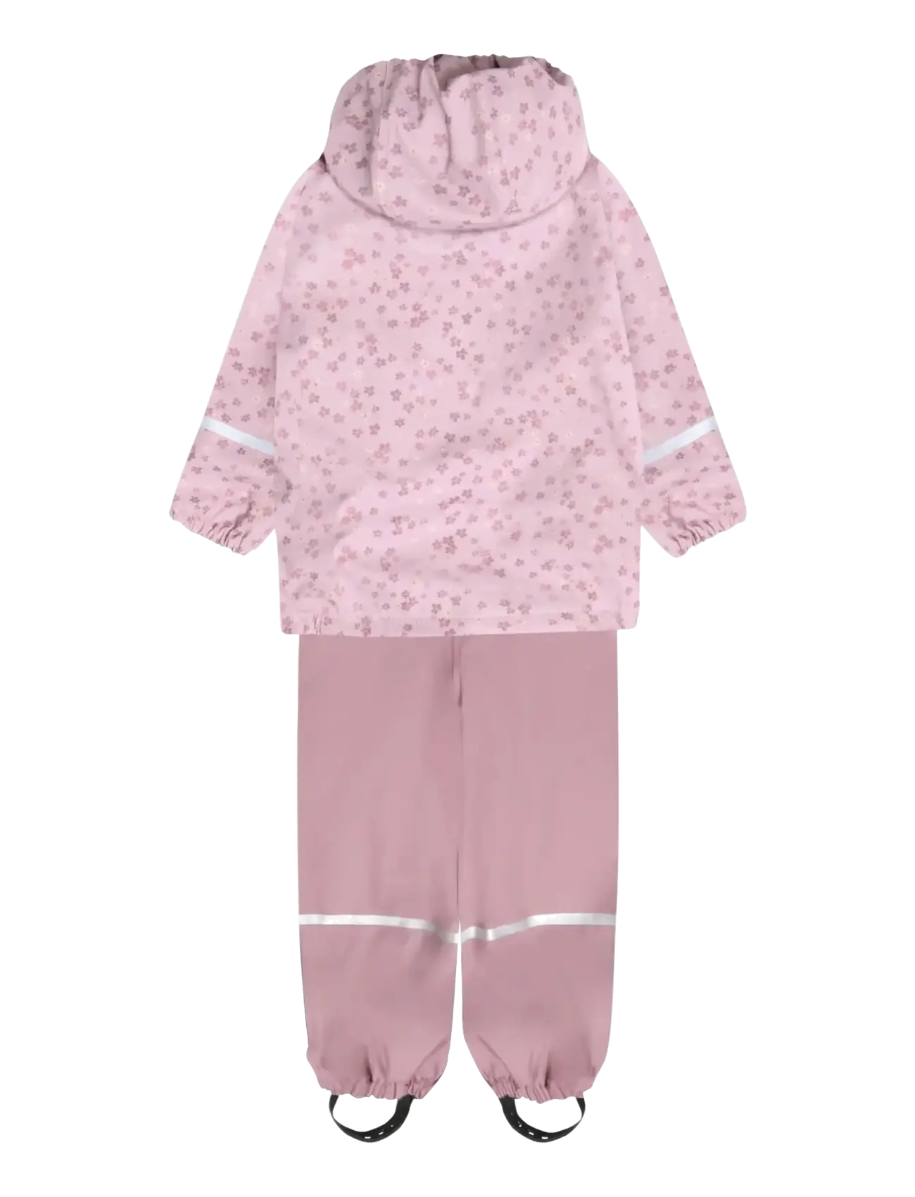 Little B - PU Set AOP w. Fleece - gefütterte regenkleidung - mauve shadow - 1