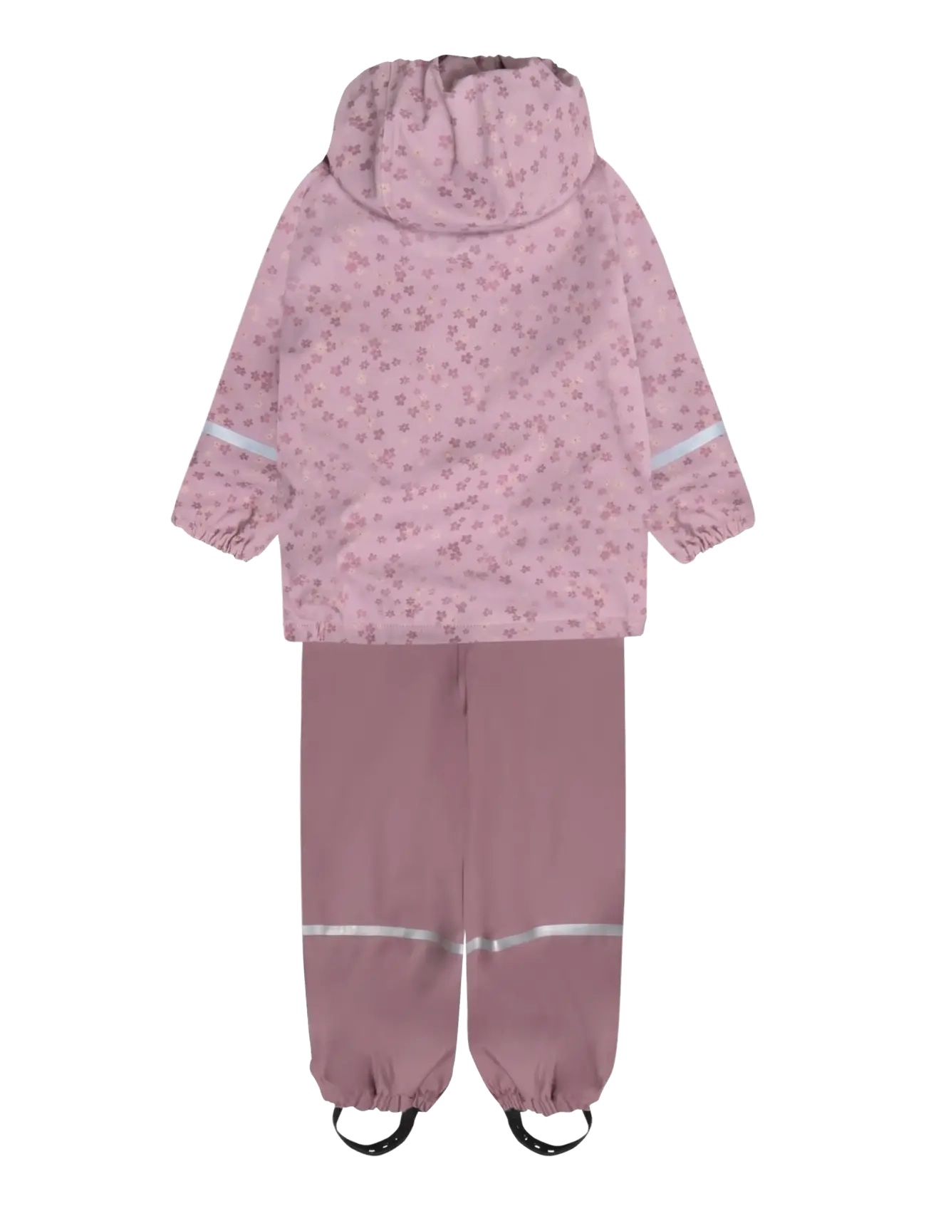 Little B - PU Set AOP w. Fleece - voodriga vihmariided - mauve shadow - 1