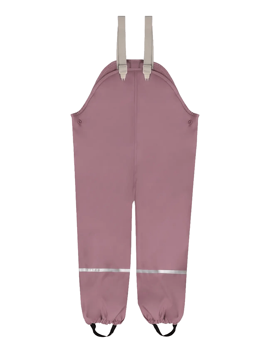 Little B - PU Set AOP w. Fleece - gefütterte regenkleidung - mauve shadow - 2