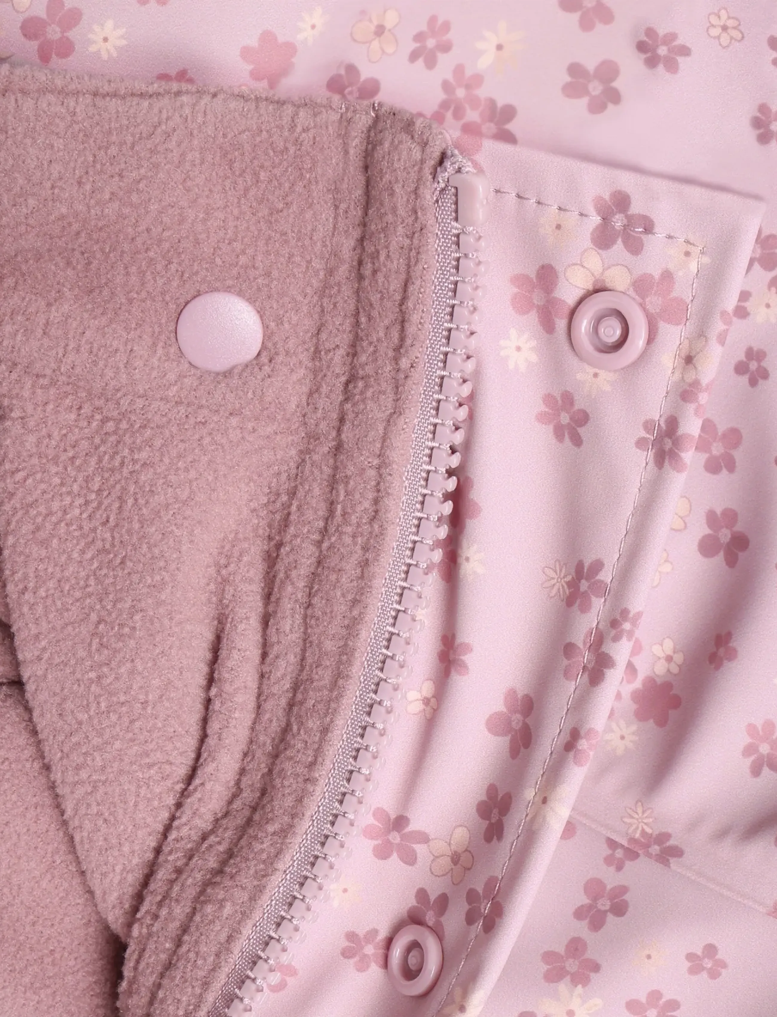 Little B - PU Set AOP w. Fleece - gefütterte regenkleidung - mauve shadow - 3