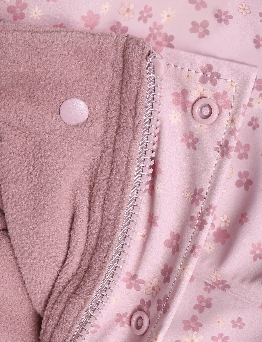 Little B - PU Set AOP w. Fleece - gefütterte regenkleidung - mauve shadow - 3