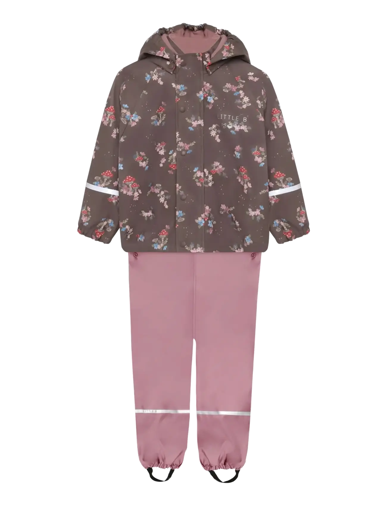 Little B PU Set AOP w. Fleece - Imik 0-2 aastat - WISTFUL MAUVE / pink/rose