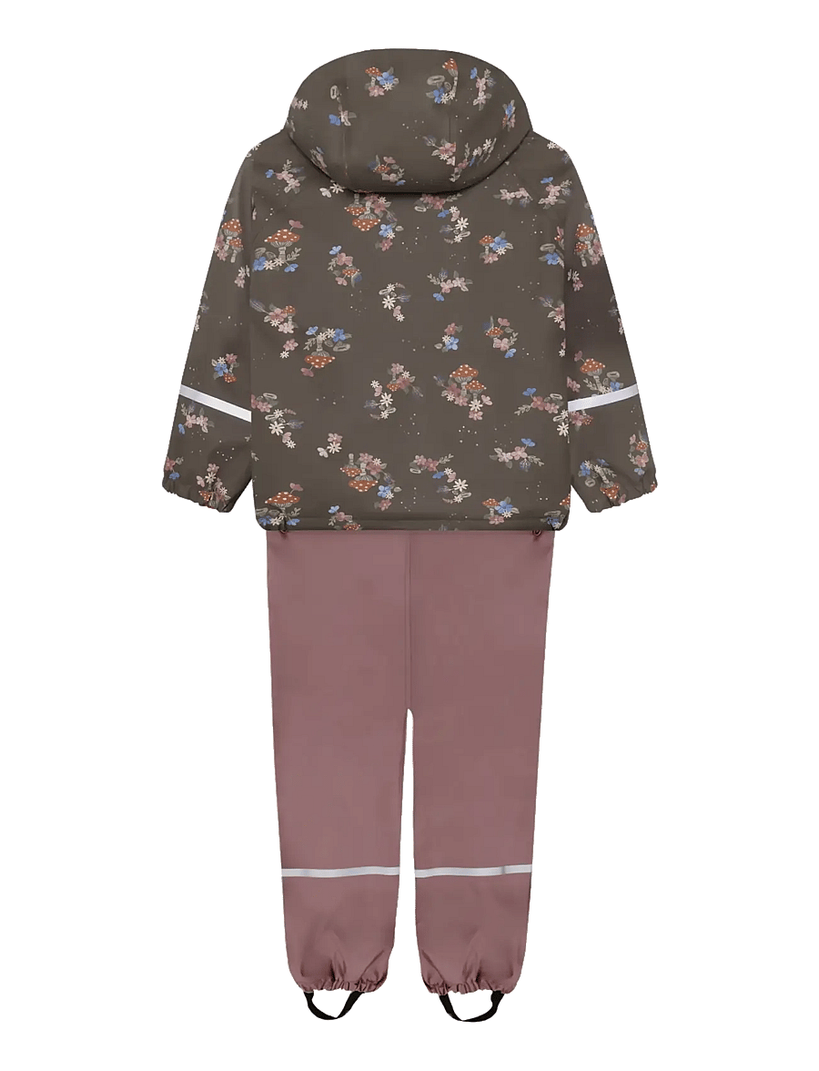 Little B - PU Set AOP w. Fleece - voodriga vihmariided - wistful mauve - 1
