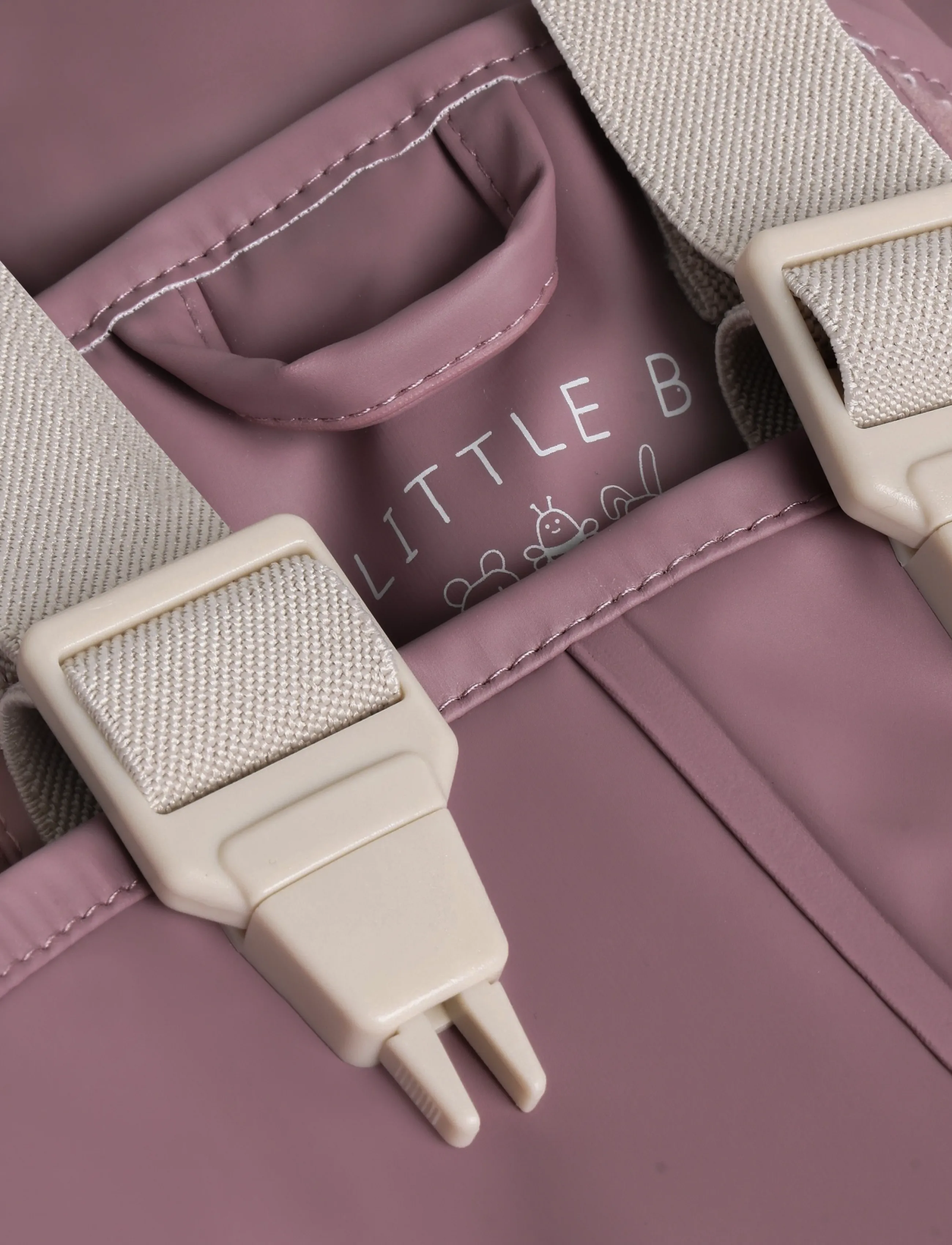 Little B - PU Set AOP w. Fleece - voodriga vihmariided - wistful mauve - 4